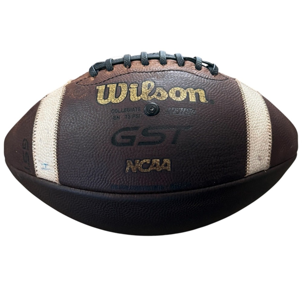 Wilson GST NCAA Football Unisex Official Brown Leather Game Ball Collegiate